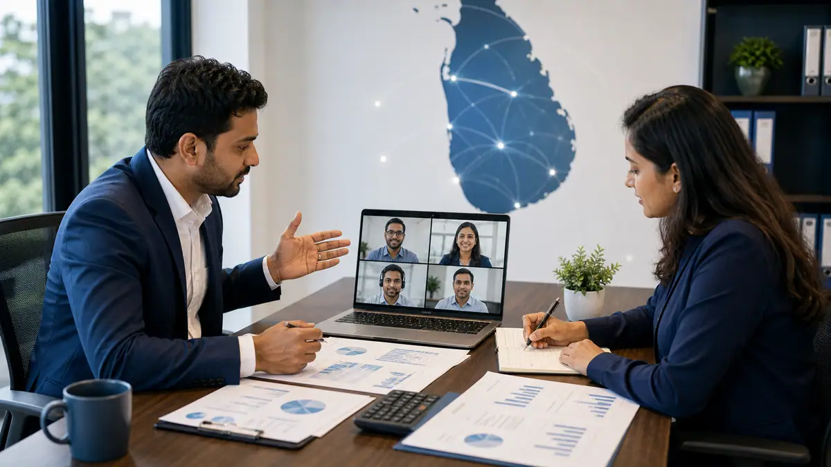 Consulting team supporting clients remotely across Sri Lanka